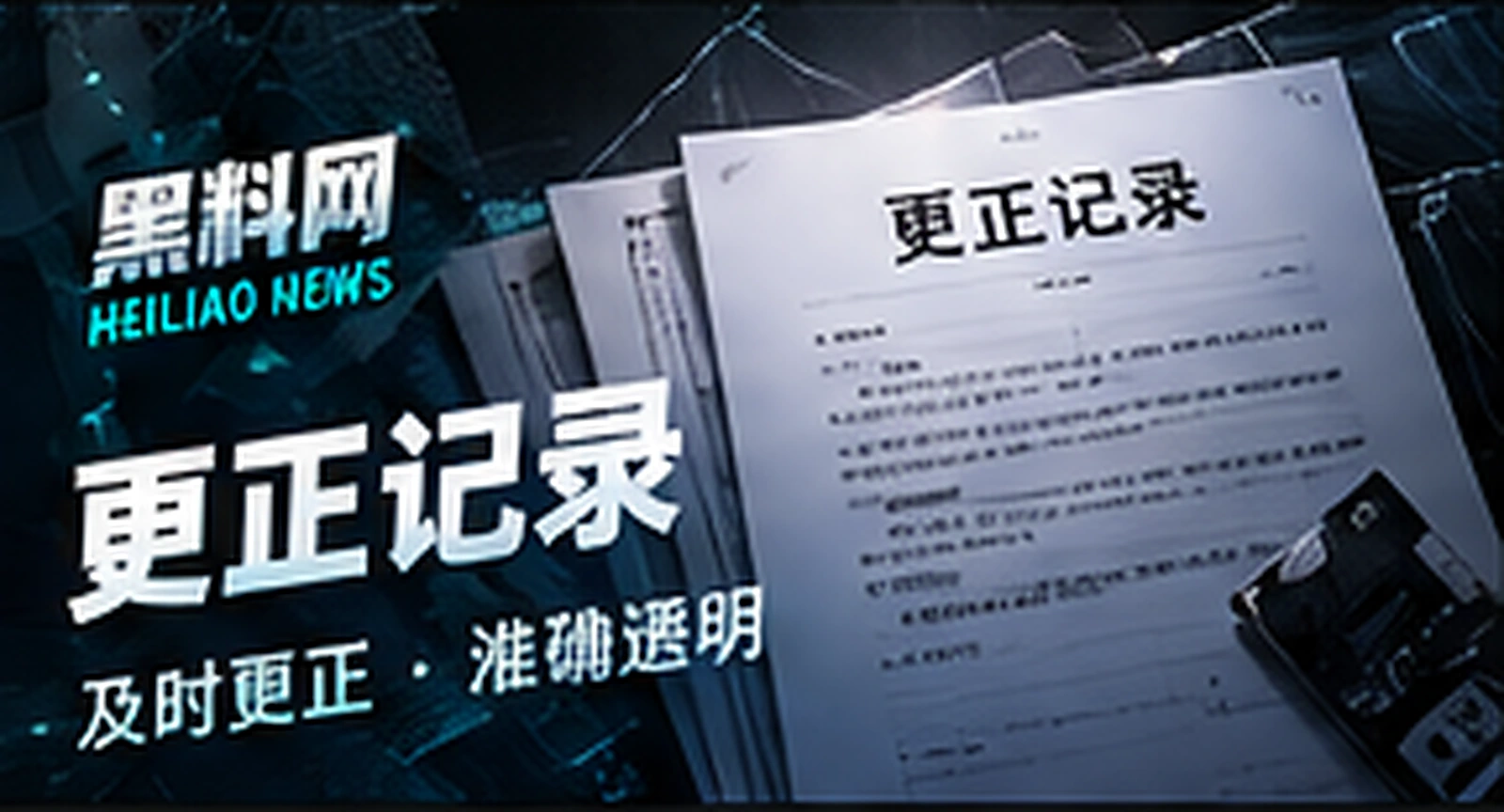 更正记录原创概念视觉